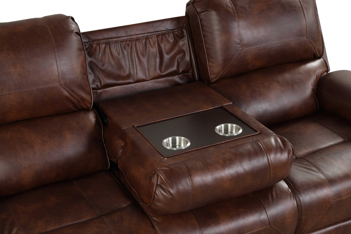 3 Piece Living Room Set: Power Reclining Sofa, Power Reclining Chair, Stationary Loveseat by Sara Collections | Bel Furniture