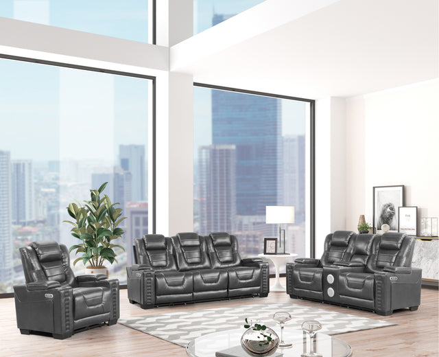 3 Piece Power Reclining Living Room Set by Sara Collections | Bel Furniture