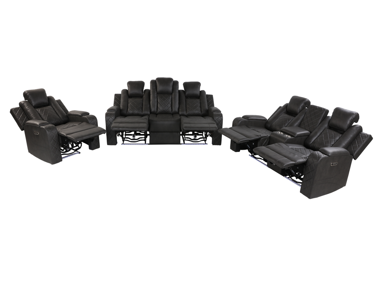 3 PIECE POWER RECLINING LIVING ROOM SET by Sara Collections | Bel Furniture