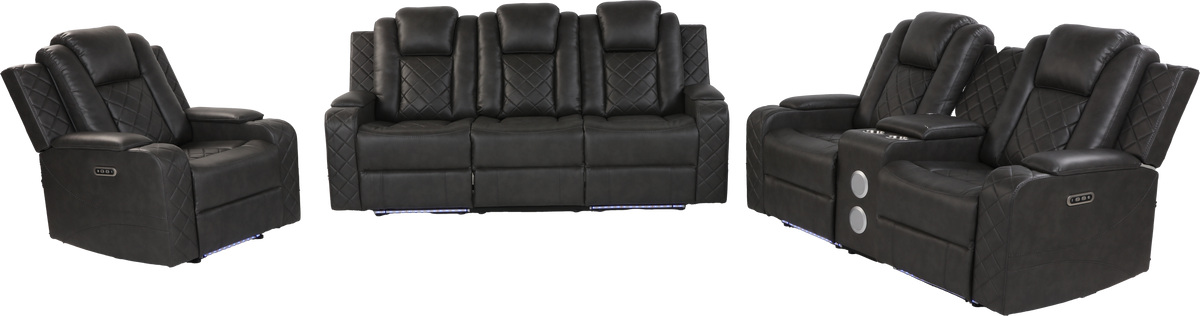 3 PIECE POWER RECLINING LIVING ROOM SET by Sara Collections | Bel Furniture