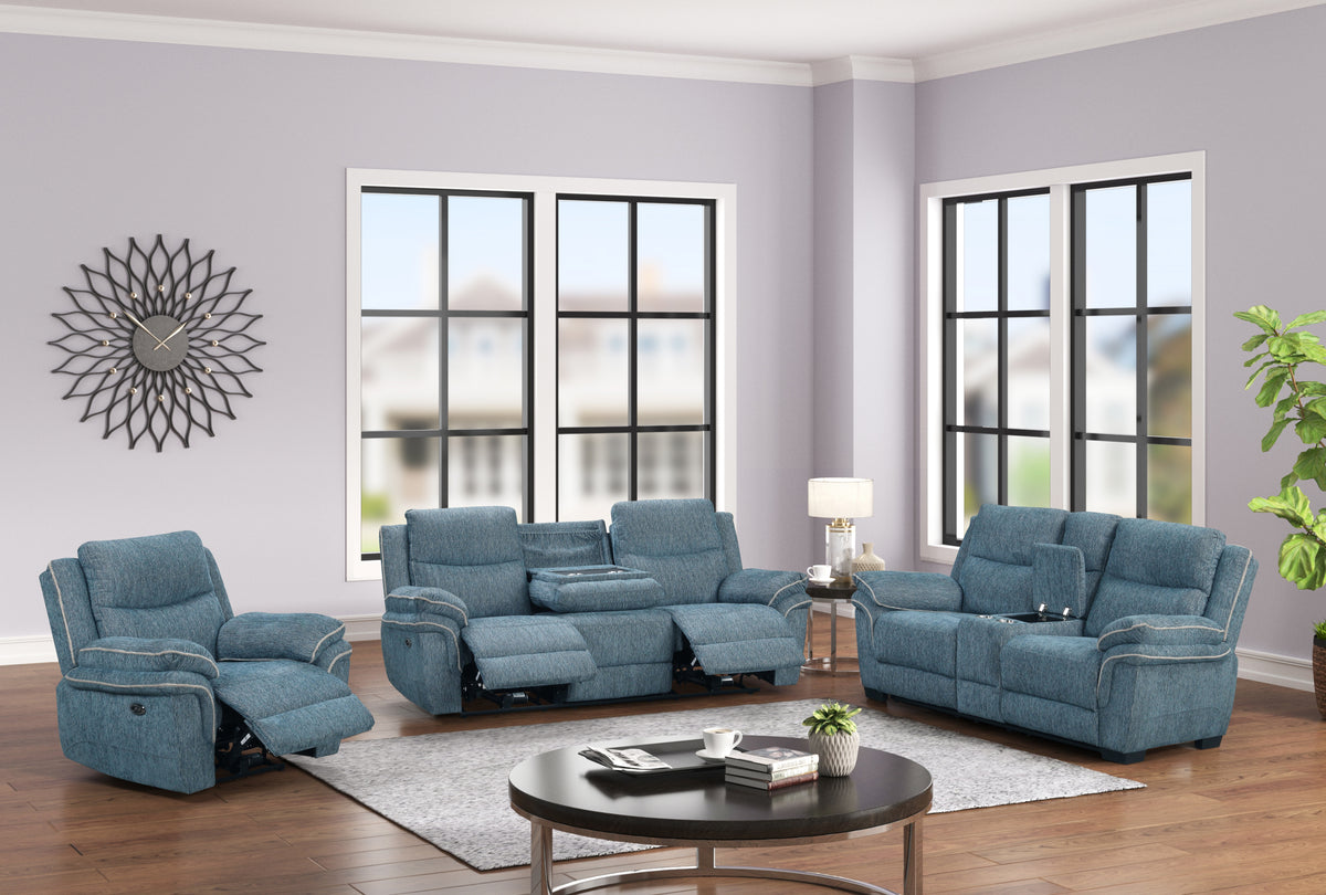 3 Piece Power Reclining Living Room Set by Sara Collections | Bel Furniture
