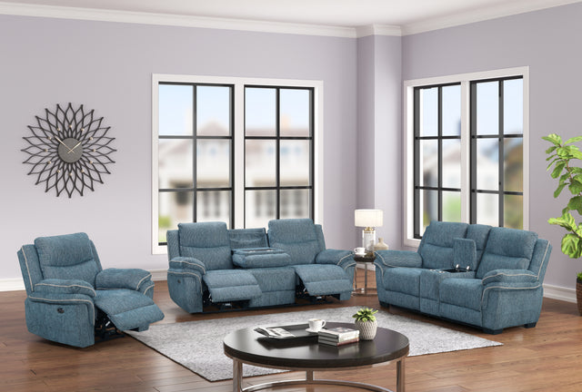 3 Piece Power Reclining Living Room Set by Sara Collections | Bel Furniture