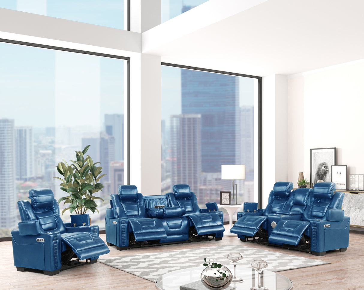 3 Piece Power Reclining Living Room Set by Sara Collections | Bel Furniture