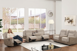 Brown Power Reclining 3-Piece Living Room Set with USB Charging – Sofa, Loveseat & Recliner
