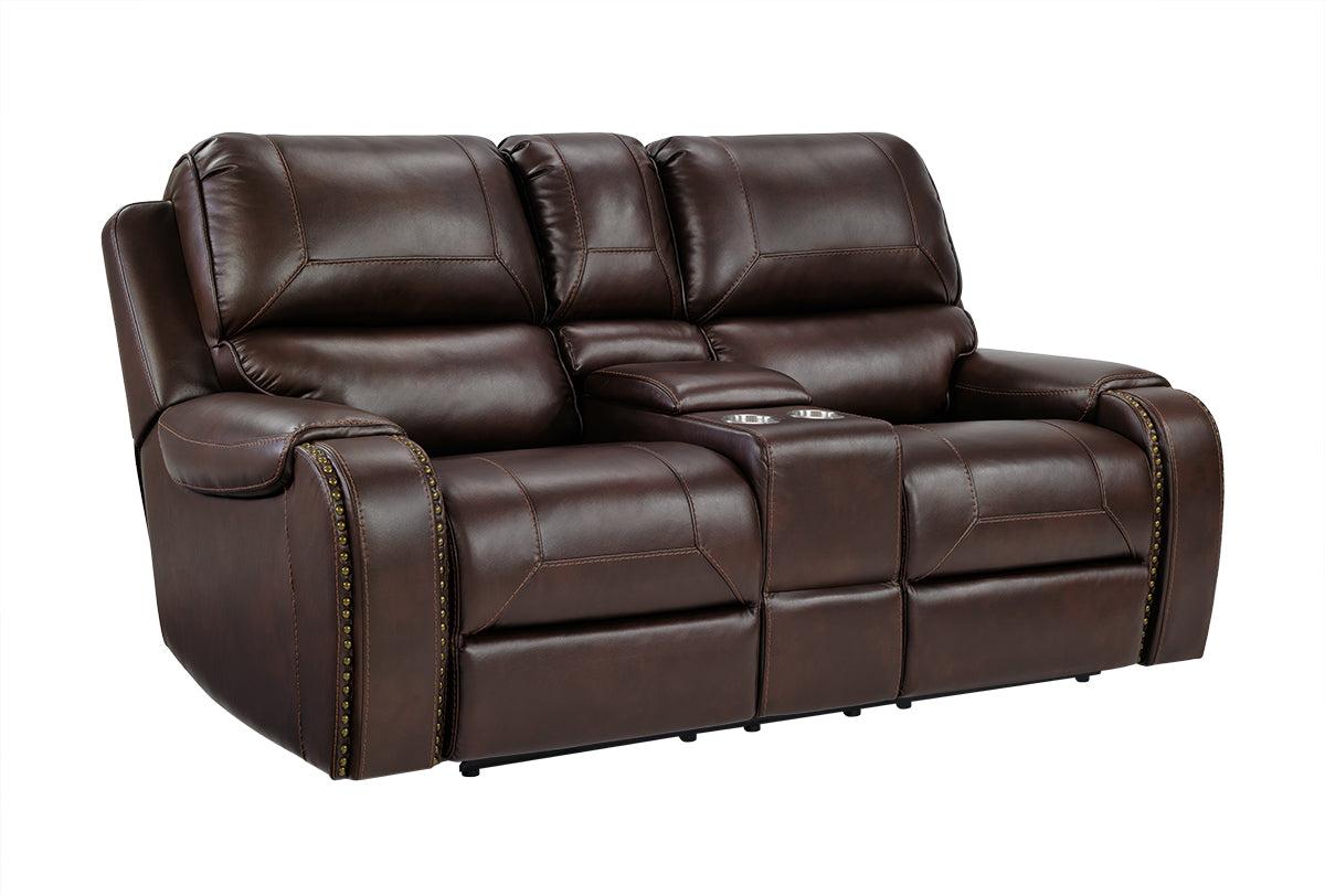 3 Piece Living Room Set: Power Reclining Sofa, Power Reclining Chair, Stationary Loveseat