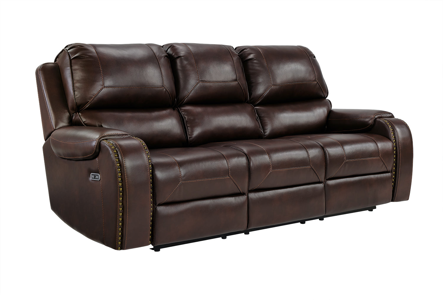 3 Piece Living Room Set: Power Reclining Sofa, Power Reclining Chair, Stationary Loveseat