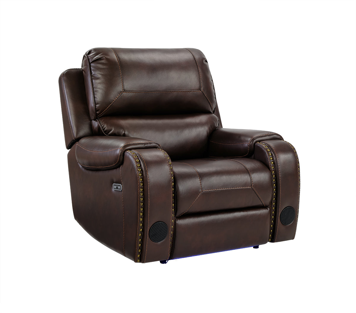 Brown 3 Piece Power Reclining Living Room Set with Sofa, Loveseat & Recliner