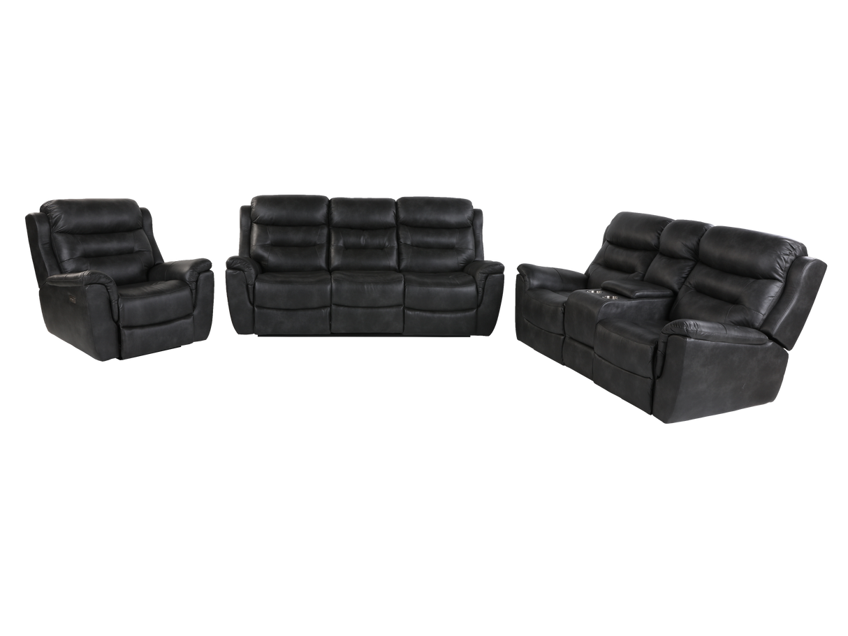 3 Piece Living Room Set: Power Reclining Sofa, Power Reclining Chair, Stationary Loveseat by Sara Collections | Bel Furniture