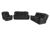 3 Piece Living Room Set: Power Reclining Sofa, Power Reclining Chair, Stationary Loveseat by Sara Collections | Bel Furniture