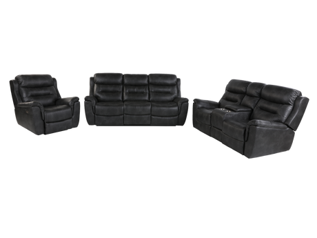 3 Piece Living Room Set: Power Reclining Sofa, Power Reclining Chair, Stationary Loveseat by Sara Collections | Bel Furniture