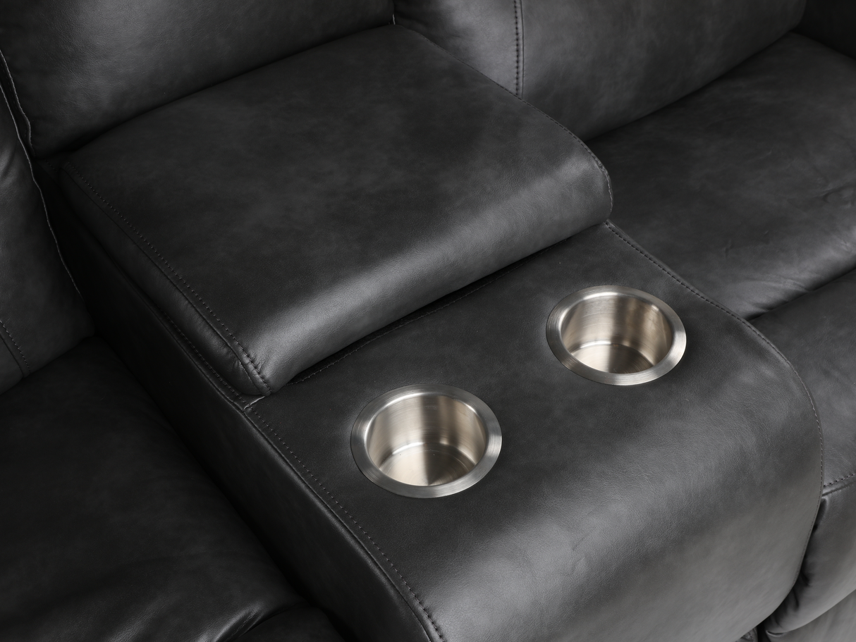 3 Piece Living Room Set: Power Reclining Sofa, Power Reclining Chair, Stationary Loveseat by Sara Collections | Bel Furniture