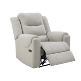 Gray recliner chair on a white background