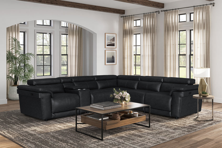 6 Piece Power Reclining Sectional