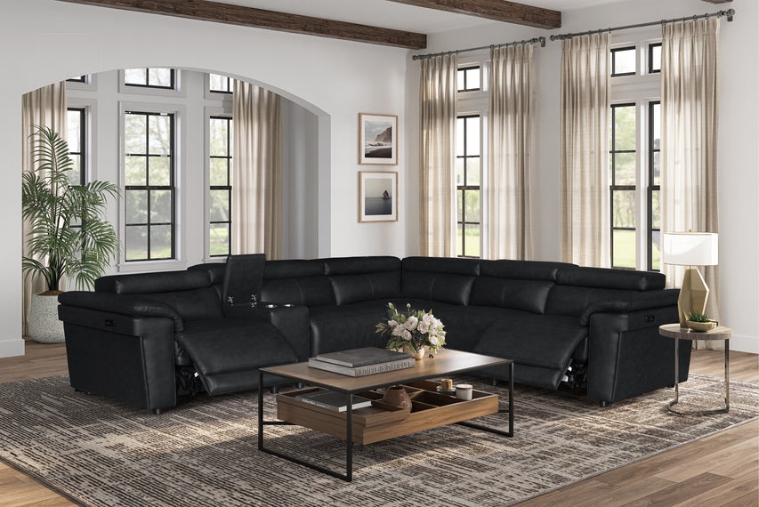 6 Piece Power Reclining Sectional