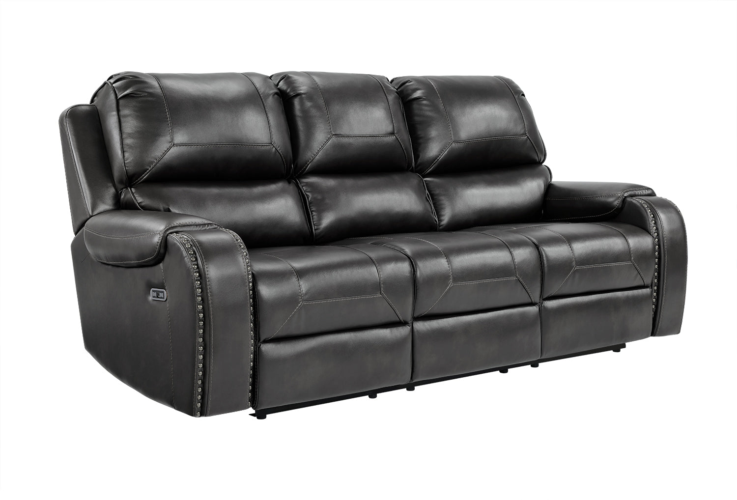 3 Piece Living Room Set: Power Reclining Sofa, Power Reclining Chair, Stationary Loveseat