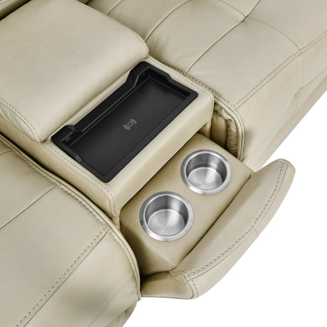 3 Piece Power Reclining Sectional with Top Grain Leather Seating by Sara Collections | Bel Furniture