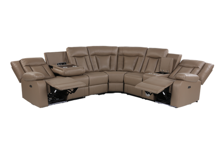 3 Piece Power Reclining Sectional by Sara Collections | Bel Furniture