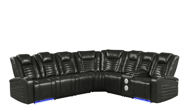 3 Piece Power Reclining Sectional by Sara Collections | Bel Furniture