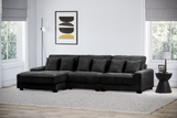 Midnight Black 3 Piece Sectional