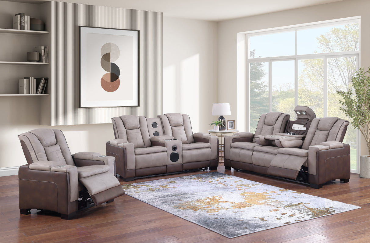 3 Piece Power Reclining Living Room Set by Sara Collections | Bel Furniture