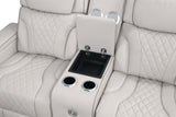 Modern Ice Grey 3-Piece Power Reclining Set w/ Power Headrests, LED Lighting, Wireless Charging, Bluetooth Speakers + USB Ports