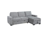 2 Piece Sleeper Sectional with Storage and Built-In Cup holders by Sara Collections | Bel Furniture