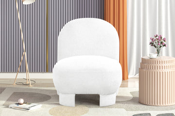 Bouclé Modern Accent Chair - Beige by Sara Collections | Bel Furniture