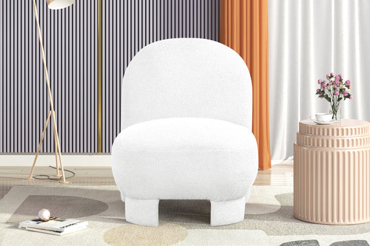 Bouclé Modern Accent Chair - Beige by Sara Collections | Bel Furniture