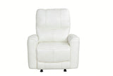 Cream Air Leather Power Rocker Recliner with USB Charging