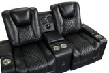 Boyington Black 3-Piece Power Reclining Living Room Set with LED, Bluetooth & Wireless Charging
