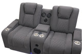 Gray 3-Piece Dual Power Reclining Living Room Set with Power Headrest, LED Lights, Bluetooth Speakers & Wireless Charging