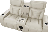 Elite Beige 3-Piece Power Reclining Living Room Set with Adjustable Headrests, LED Lights & Bluetooth