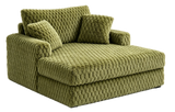 Olive Green Textured Chenille Oversized Lounge Chair