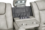 Gray Two-Tone Power Reclining Living Room Set with Power Headrests, LED Lighting, Console Storage, Bluetooth Speakers & USB Charging