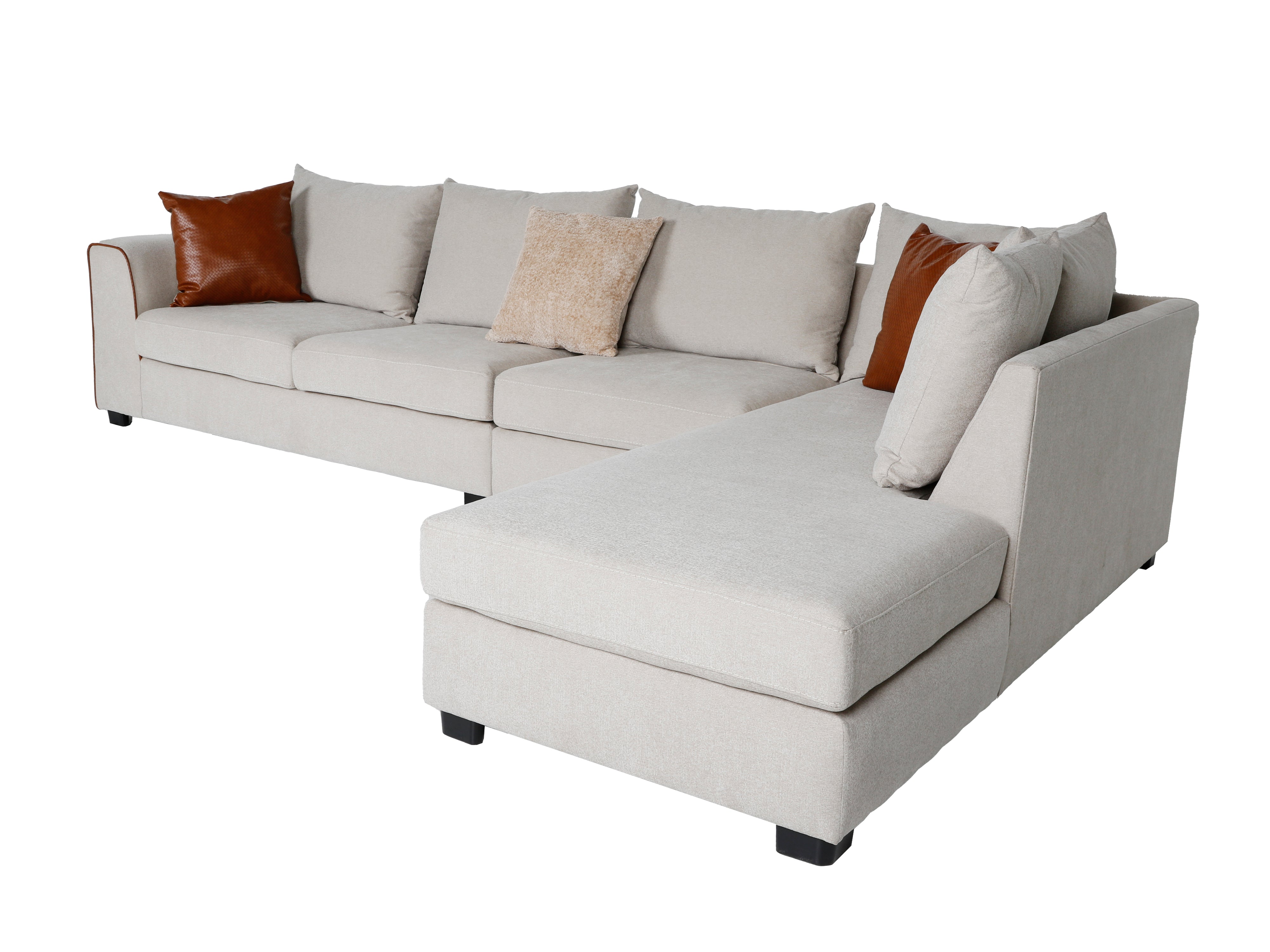 3 Piece Right Arm Facing Chaise Sectional