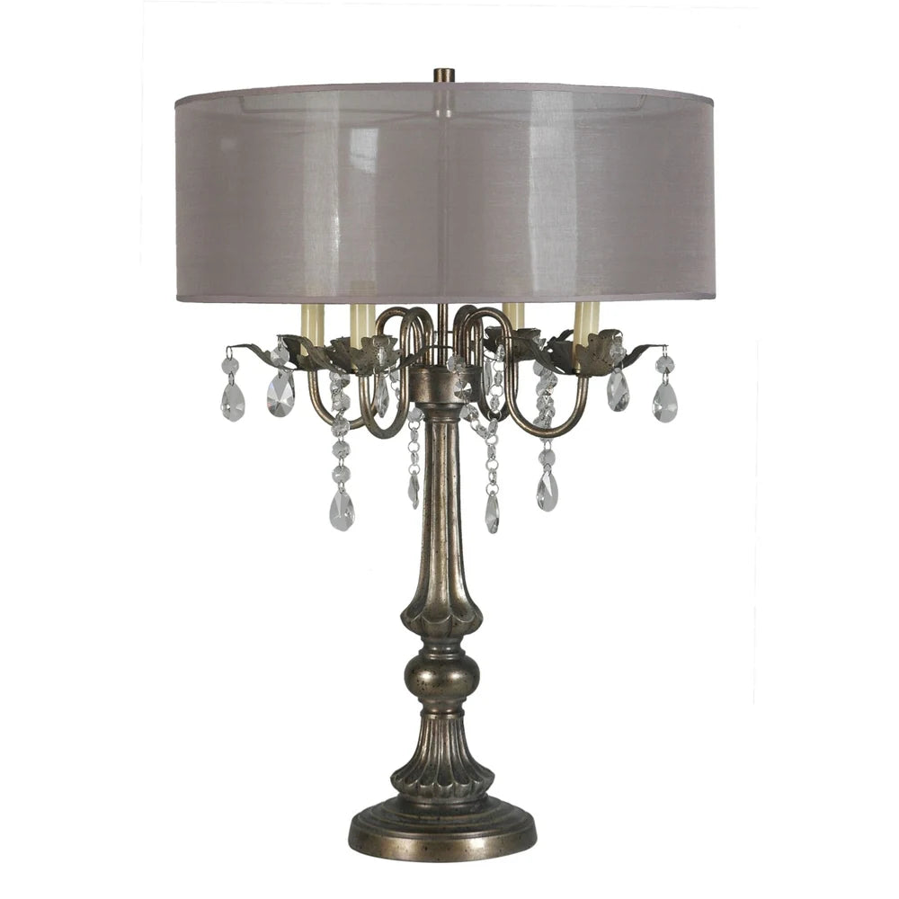 28-inch Antique Silver Table Lamp (Set of 2)