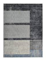 .Maison Modern Geometric Area Rug – Gray & Blue 6'6" x 9'0"