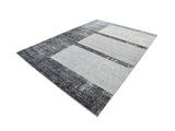 .Maison Modern Geometric Area Rug – Gray & Blue 6'6" x 9'0"