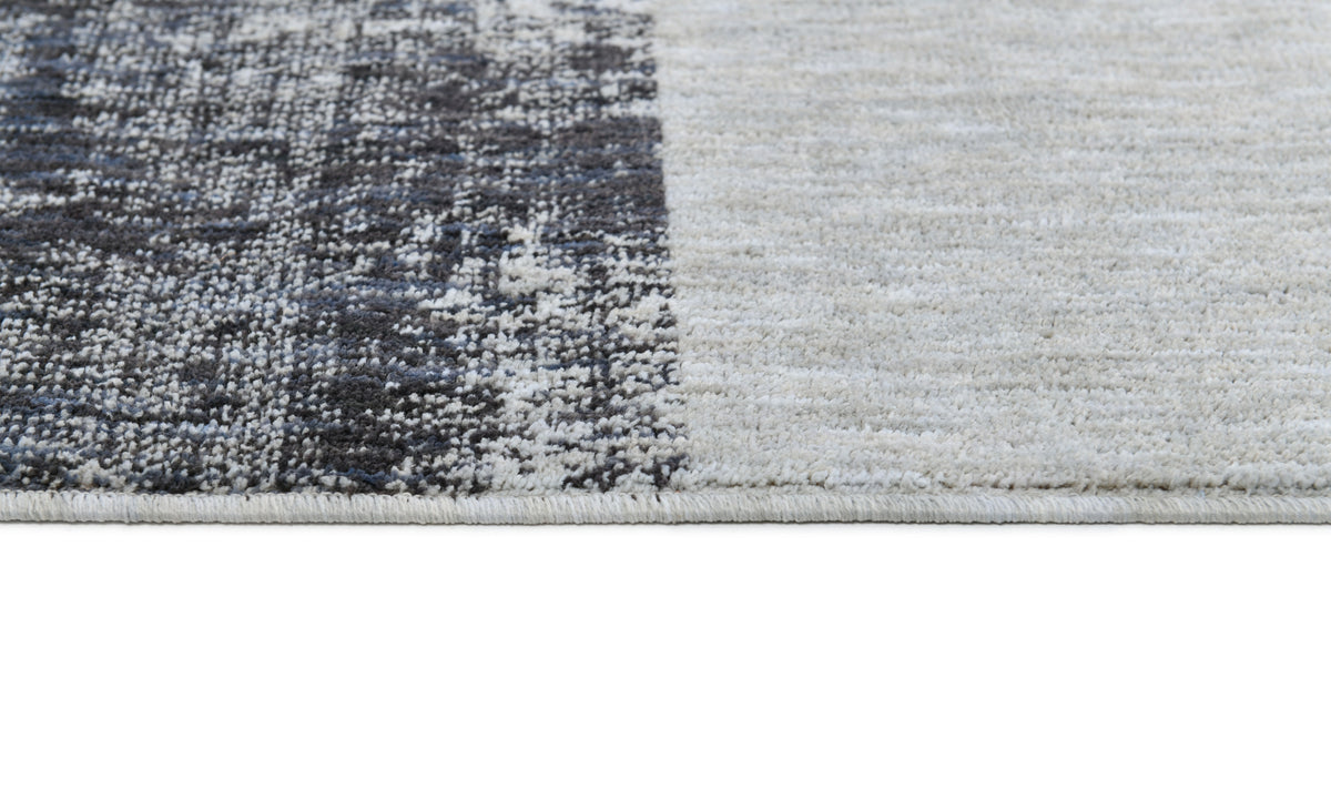 .Maison Modern Geometric Area Rug – Gray & Blue 6'6" x 9'0"