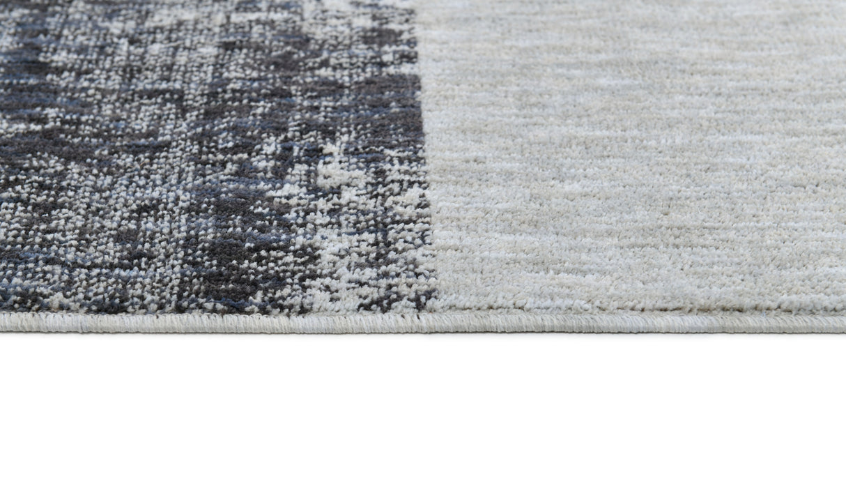 .Maison Modern Geometric Area Rug – Gray & Blue 6'6" x 9'0"