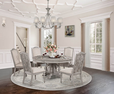 6 Piece Round Dining Room Set by Mollai Collections | Bel Furniture