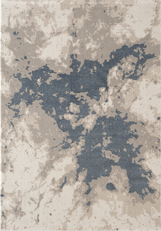 .Uma Blue Power-Loomed Area Rug - 6' 6" x 9' 0"
