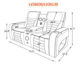 Elite Beige 3-Piece Power Reclining Living Room Set with Adjustable Headrests, LED Lights & Bluetooth