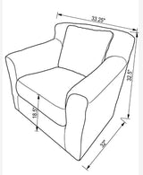 Serena Contemporary Bone Sculpted Faux Fur 360° Swivel Accent Chair