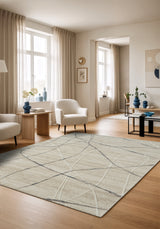 .Shaila Taupe Power-Loomed Area Rug - 6' 6" x 9' 0"