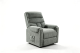 Dark Grey Chenille Power Lift Recliner with Remote Control & Side Storage Pocket