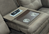 2-Piece Dual-Tone Power Reclining Sofa & Stationary Loveseat Living Room Set
