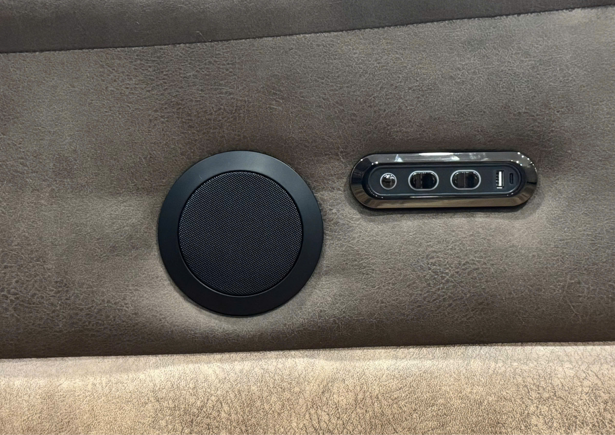 Two-Tone Power Recliner with USB Charging & Built-In Speaker