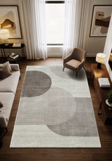 .Nubia Brown Power-Loomed Area Rug - 6' 6" x 9' 0"