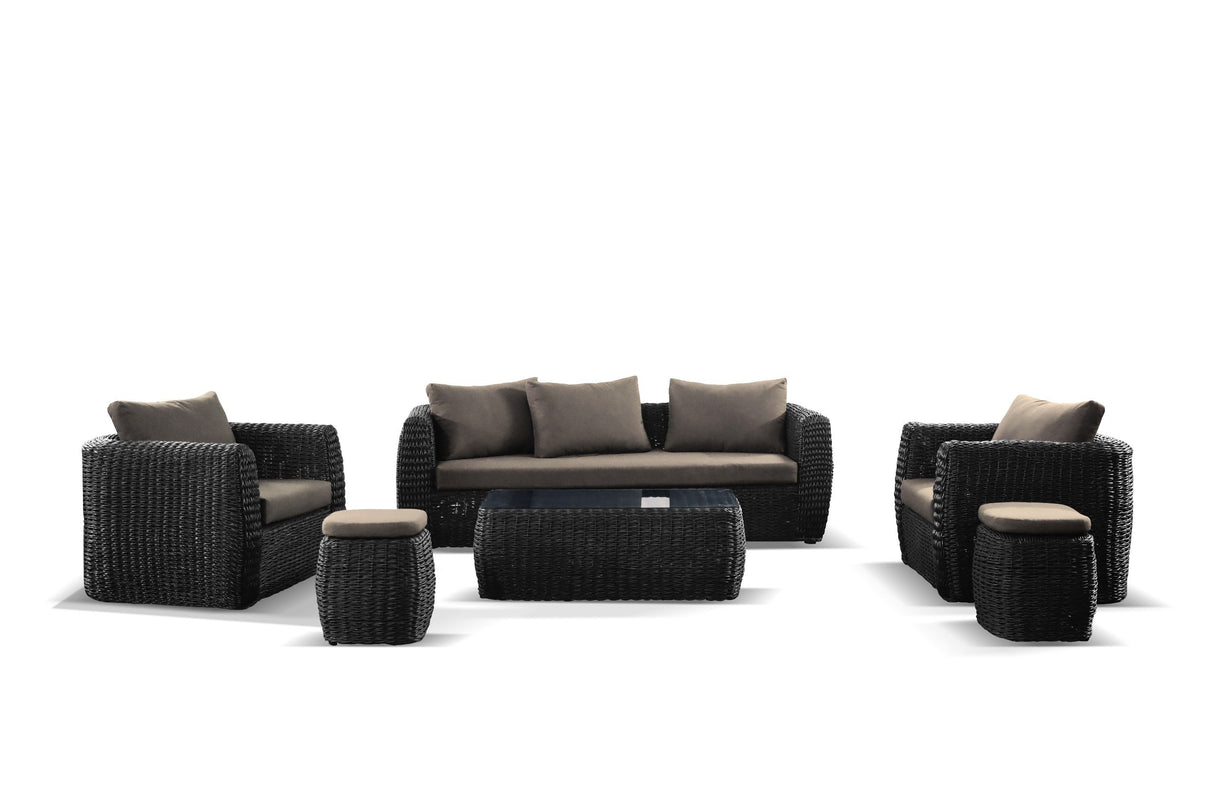 6 Piece Patio Lounge Set by Mollai Collections | Bel Furniture